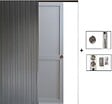 GD MENUISERIES - Porte Coulissante Athena Gris Clair 2 Panneaux H204 x L83 cm, Galandage - vignette
