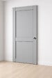 GD MENUISERIES - Porte Coulissante Athena Gris Clair 2 panneaux H204 x L83 cm, Coquilles - vignette