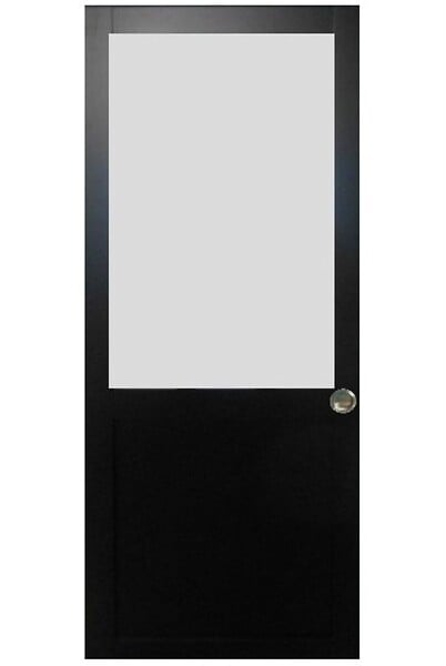 GD MENUISERIES - Porte Coulissante Athena Noir H204 x L93 cm, Coquilles - large