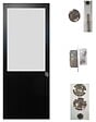 GD MENUISERIES - Porte Coulissante Athena Noir H204 x L93 cm, serrure condamnation - vignette