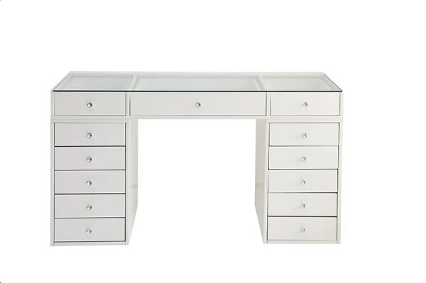 PROTOCOLE HOME - Coiffeuse Protocole Home 13 tiroirs, design moderne 150 x 60 x 80 cm - large