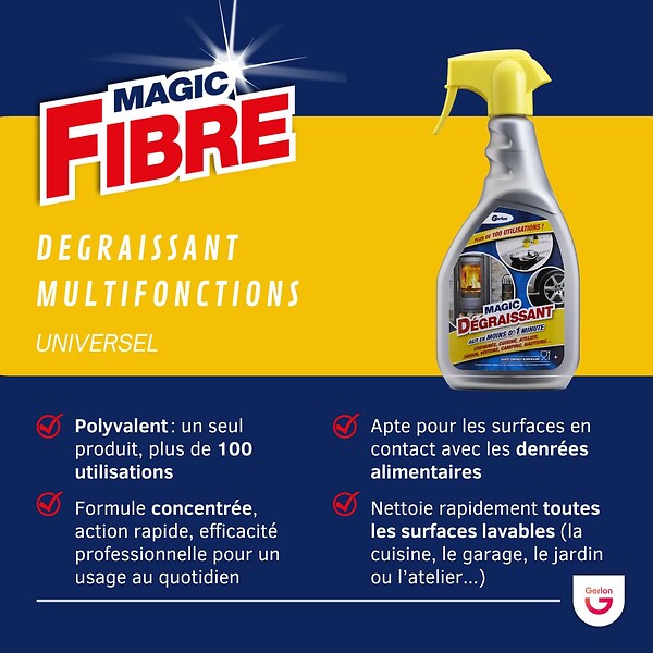 GERLON - Dégraissant Magic multi-fonctions 750 ml - large