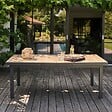 OVIALA - Table de jardin 8 chaises et 2 fauteuils en aluminium et céramique - Tivoli - vignette