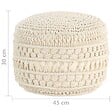 VIDAXL - vidaXL Pouf fait à la main en macramé 45x30 cm Coton - vignette