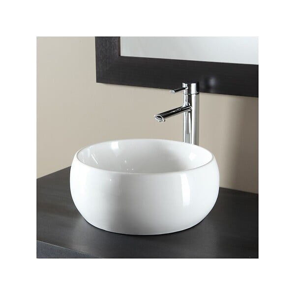 PLANETE BAIN - Vasque à poser forme bol en porcelaine blanche - large