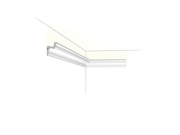ORAC DECOR - Pack 10 m corniche éclairage indirect + bandeau LED + colle C323 Orac , Paulmann- 5,5x4,2x200cm (h x p x L) - moulure décorative polyuréthane - large