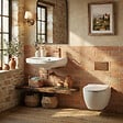 SIKO - Lave-mains mural Blanc 35 × 28 cm – trou de robinetterie à droite, avec trop-plein (EUR913) - vignette