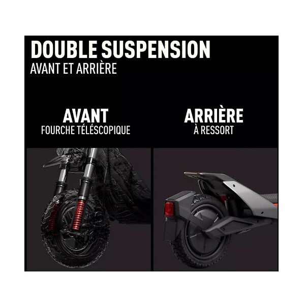 NINEBOT BY SEGWAY - trottinette électrique 1600w 25km/h noir - ZT3PRO - large