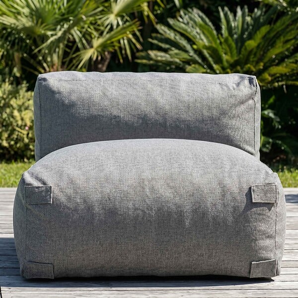 OVIALA - Fauteuil de jardin pour canapé modulable gris - Mixi - large