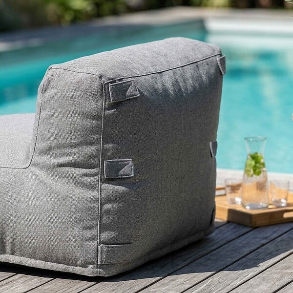 OVIALA - Fauteuil de jardin pour canapé modulable gris - Mixi - large