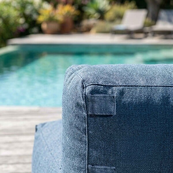 OVIALA - Fauteuil de jardin pour canapé modulable bleu pacific - Mixi - large