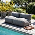OVIALA - Salon de jardin modulable 2 places gris - Mixi - vignette
