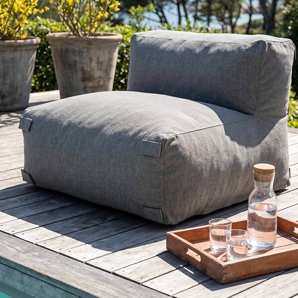 OVIALA - Salon de jardin modulable 2 places gris - Mixi - large