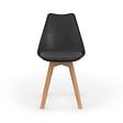 ID MARKET - Lot de 6 chaises scandinaves SARA noires pour salle à manger - vignette