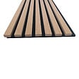 AICA SANITAIRE - Panneaux décoratifs AICA, panneaux muraux en MDF imitation bois, lot de 2, 260 x 30 cm, Teinte chêne foncé - vignette