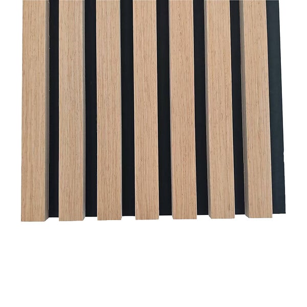 AICA SANITAIRE - Panneaux décoratifs AICA, panneaux muraux en MDF imitation bois, lot de 2, 260 x 30 cm, Teinte chêne foncé - large