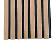 AICA SANITAIRE - Panneaux décoratifs AICA, panneaux muraux en MDF imitation bois, lot de 2, 260 x 30 cm, Teinte chêne foncé - vignette