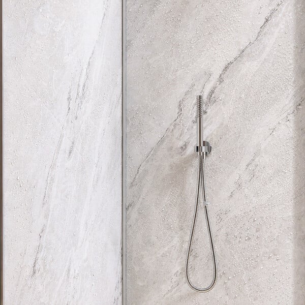 AURLANE - Pack 3 Panneaux Muraux Pierre Artic Storm 80(x2)+120x210cm + Profilés Chrome - STONE'IT - large