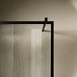 AURLANE - Paroi de Douche 120x200cm - Verre trempé 6mm - Encadrement Ultra-fin Sérigraphié - Finition Noir - vignette