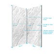 AURLANE - Pack 2 Panneaux Muraux Pierre Artic Storm 100x210cm + Profilés Chrome - STONE'IT - vignette