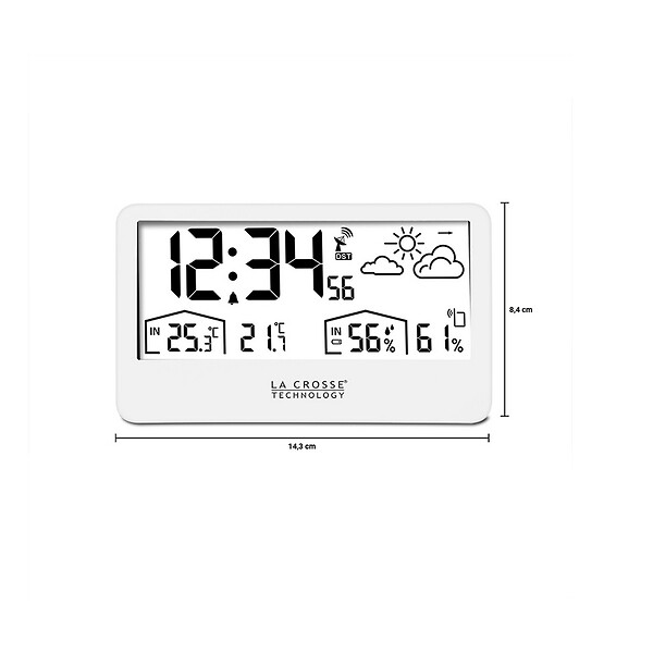 LA CROSSE TECHNOLOGY - station météo blanc - WS6230-WHI - large