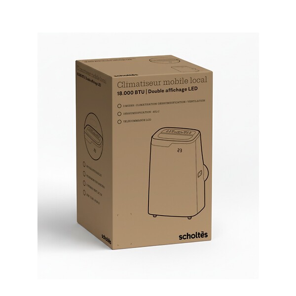 SCHOLTES - climatiseur mobile 2060w 35-40m2 - SCLIM18000E - large