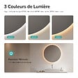 EMKE - EMKE Miroir de salle de bain LED rond diamètre 60 cm, Anti-buée, Rétro-éclairage sans cadre, Interrupteur Tactile, 3 Couleurs de Lumière - vignette