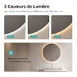 EMKE - EMKE Miroir de salle de bain LED rond diamètre 70 cm, Rétro-éclairage sans cadre, Interrupteur Tactile, 3 Couleurs de Lumière - vignette