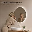 EMKE - EMKE Miroir de salle de bain LED rond diamètre 70 cm, Rétro-éclairage sans cadre, Interrupteur Tactile, 3 Couleurs de Lumière - vignette