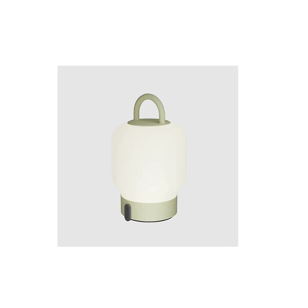 KOODUU - Lampe de Table Portable, Dimmable et Rechargeable via USB - Verre Opale, Vert mousse - Loome Moss - large