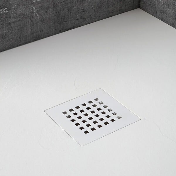 KIAMAMI VALENTINA - Receveur De Douche 160X80 H 2,5Cm En Résine Blanc Effet Pierre | Muse - large