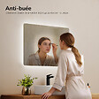 EMKE - EMKE Miroir LED Salle de Bain 45 x 60 cm, Rétro-éclairage, Anti-buée, Interrupteur à bouton, Blanc Froid/Chaud - vignette