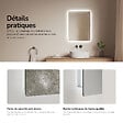 EMKE - EMKE Miroir LED Salle de Bain 45 x 60 cm, Rétro-éclairage, Anti-buée, Interrupteur à bouton, Blanc Froid/Chaud - vignette