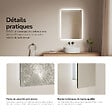 EMKE - EMKE Miroir LED Salle de Bain 50 x 70 cm,  Miroir LED avec Interrupteur Tactile,  Intensité réglable, Blanc Froid - vignette