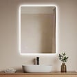 EMKE - EMKE Miroir LED de Salle de Bain 60 x 80 cm,  Interrupteur Tactile, Intensité réglable 3 Températures - vignette