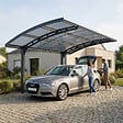 CANOPIA - Canopia Carport Arizona Wave 4,95 x 2,89 m Gris, toiture Gris - vignette