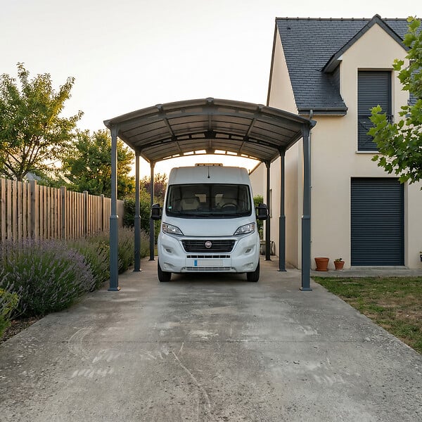 CANOPIA - Canopia Carport Camping-Car Alpine 6,49 x 3,52 m Gris - large