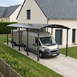 CANOPIA - Canopia Carport Camping-Car Alpine 10,7 x 3,52 m Gris - vignette