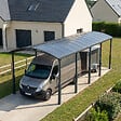 CANOPIA - Canopia Carport Camping-Car Alpine 10,7 x 3,52 m Gris - vignette