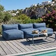 OVIALA - Salon de jardin modulable 3 places bleu pacific - Mixi - vignette