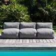 OVIALA - Salon de jardin modulable 3 places gris - Mixi - vignette