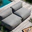 OVIALA - Salon de jardin modulable 3 places gris - Mixi - vignette