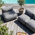 OVIALA - Salon de jardin modulable 3 places gris - Mixi - vignette