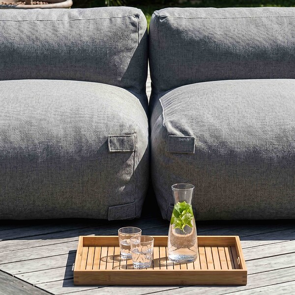 OVIALA - Salon de jardin modulable 3 places gris - Mixi - large