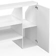 ID MARKET - Ensemble étagère 2 niveaux, armoire 2 armoire 1 porte + 1 niche sous pente TOMI blanc - vignette