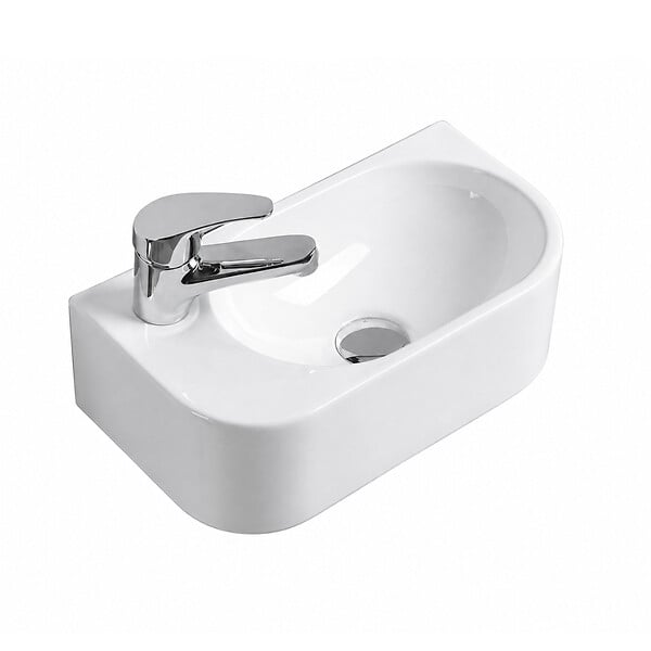 OTITEC - Lave-mains mural gauche  -42 x 22 cm -Blanc -NOVA - large