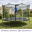 KANGUI - Trampoline jardin Ø 430 cm + filet + échelle - JUMPI 430 - Noir/Vert - vignette