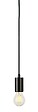 SLV - FITU E27 suspension, ronde, noire, max. 60W, câble nu de 5m - vignette