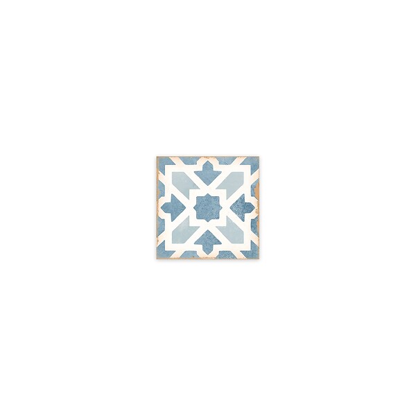 RO'MA NATURE - Carrelage effet Carreau ciment Alzari Bleu 12,4x12,4x0,8 cm Serano - Sol et mur intérieur (vendu par carton de 0,49 m²) - large