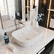 SWISS AQUA TECHNOLOGIES - Infinitio Vasque à poser 45,5x32,5 cm, sans trop-plein, Blanc brillant (SATINF4532) - vignette